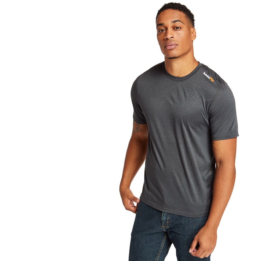 Timberland Mens T-Shirts PRO® Wicking Good Sport Work - Dark Grey - India SK2741063